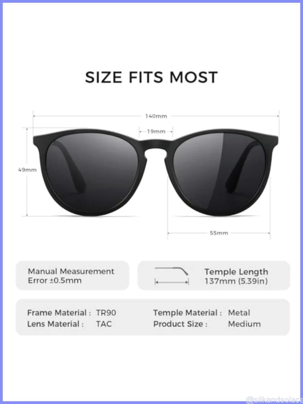 SUNGAIT Premium Vintage Round Polarized Sunglasses Retro Style UV400